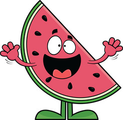Smiling Cartoon Watermelon