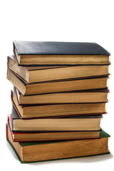 Stack of Old Books isolated on white