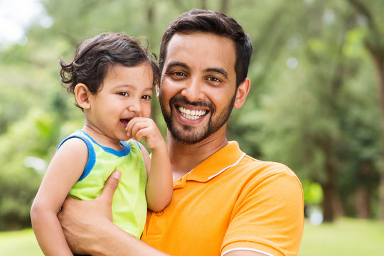 Young Indian Father And Baby Boy