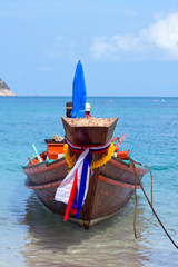 Thailand ship and sea landscape on island Koh Phangan © OlegD
