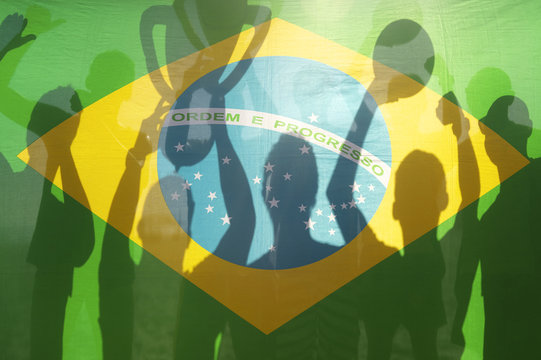 Champion Winning Football Team Brazilian Flag