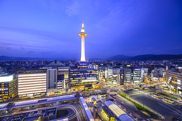 Obraz premium Kioto, Japonia Skyline