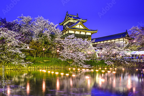 Цветание на фоне японского дворца бесплатно