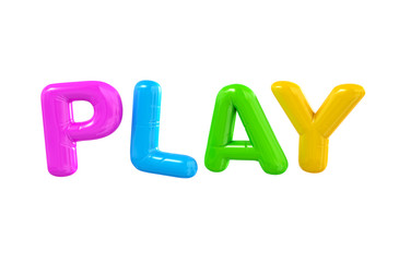 English multi coloured alphabet