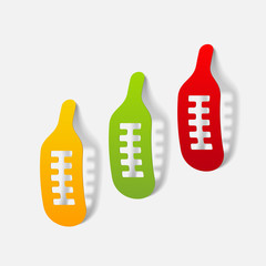 realistic design element: thermometer, medical