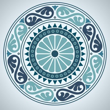 Round ornament Rosone Mosaik rundes Ornament