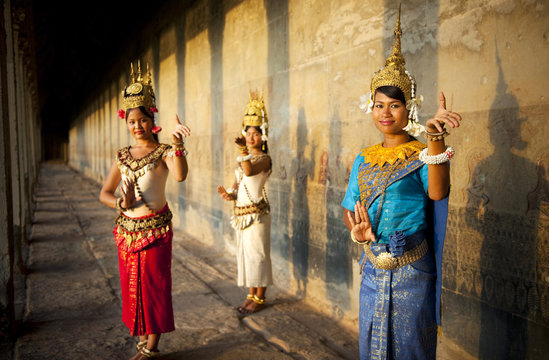 Thraditional Apsara Dancers in Cambodia