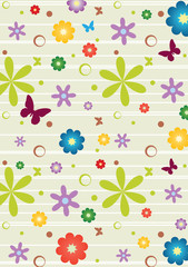 Flower pattern wallpaper