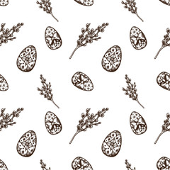 Seamless Easter pattern.