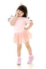 Little fashionable asian girl