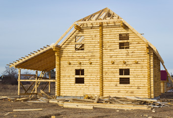 Construction of log houses