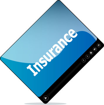 Video media player for web with insurance word