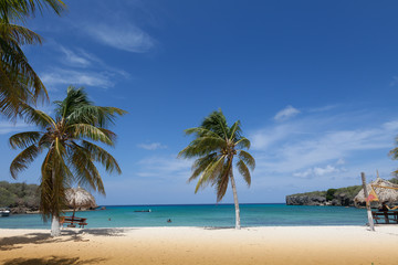 Fototapeta na wymiar Santa Cruz darmo lokalna plaża na Curaçao, Karaiby