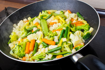 Pan full of vegetables