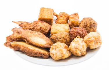 Mix fried fish meatballs