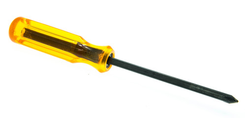 A screwdriver over a white background