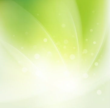 Abstract smooth fresh green flow background, Vector illustration