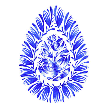 Fototapeta floral decorative ornament easter egg
