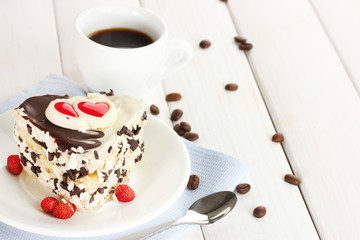 sweet cake with chocolate