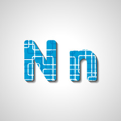 Colorful letter alphabet