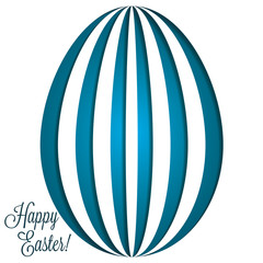 Paper cut out Easter egg card in vector format.