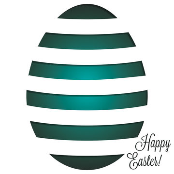 Paper cut out Easter egg card in vector format.