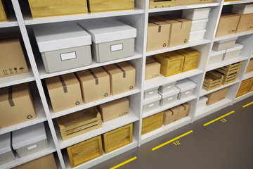 warehouse with goods