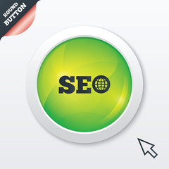 SEO sign icon. Search Engine Optimization symbol.