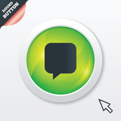Chat sign icon. Speech bubble symbol.