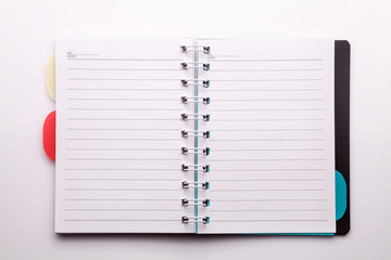 notebook on a white background