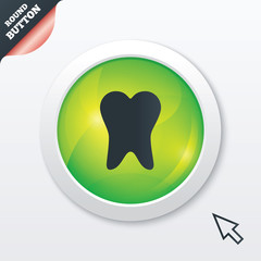 Tooth sign icon. Dental care symbol.