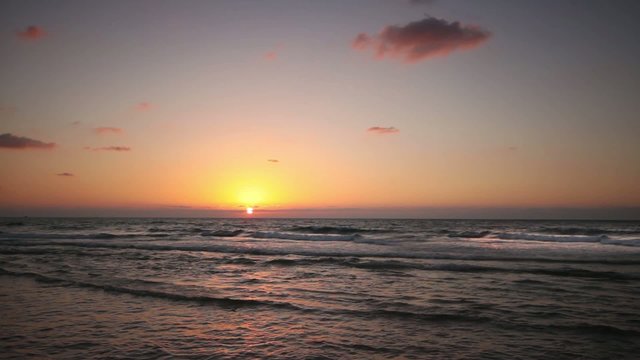 Time-laps sunset over the Mediterranean Sea, Time-Lapse