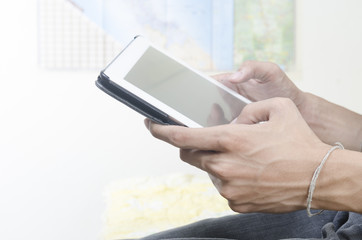 Business man working with a digital tablet