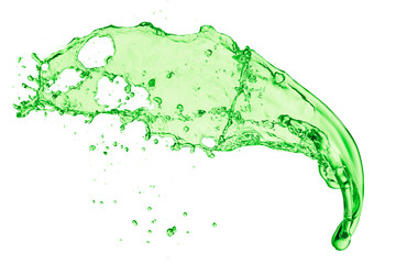 green liquid splash