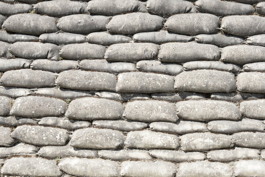 Background sandbags of trenches world war one