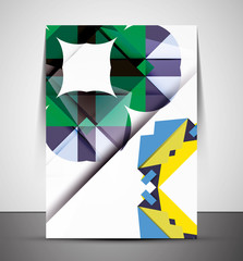 Multipurpose CMYK geometric print template