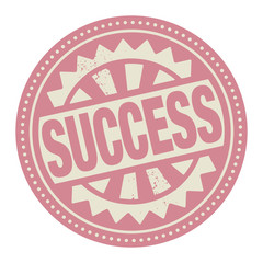 Abstract stamp or label with the text Success written inside