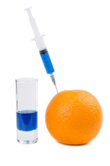 Injection of orange fruit