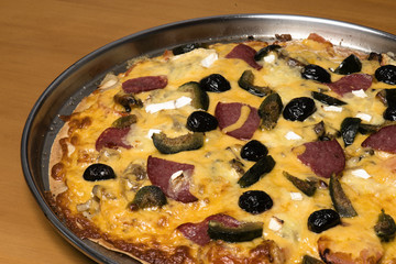 home made pizza with wheat free base