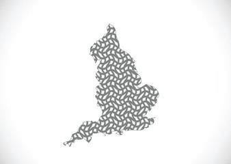 map of  England  Decorative idea design