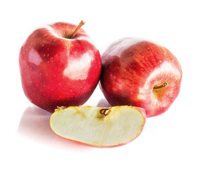 fresh apple on isolated white background