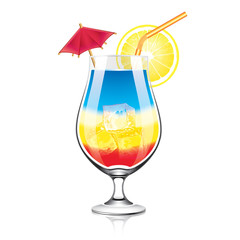 Colorful cocktail vector illustration