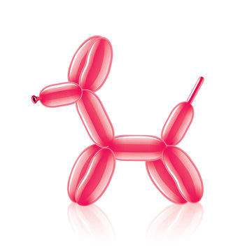 Balloon animal dog vector illustration