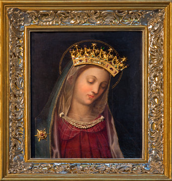 Vienna - paint of Virgin Mary in Carmelites church