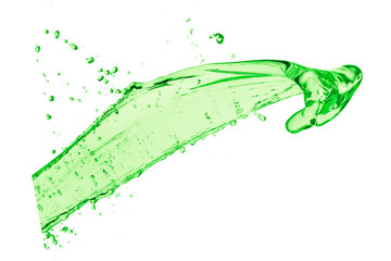 green liquid splash