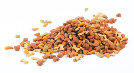 pet food isolated on white