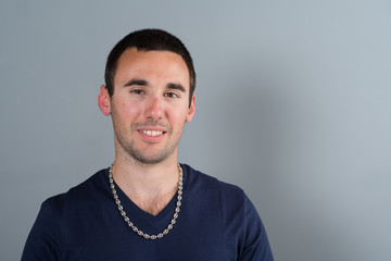 isolated portrait of young men