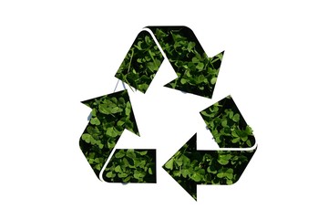 recycle symbol on clover