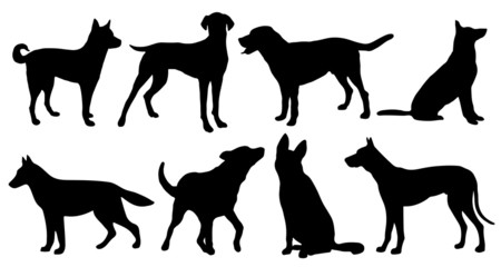 dog silhouettes