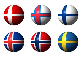 Collage of Scandinavian flags